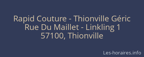 Rapid Couture - Thionville Géric