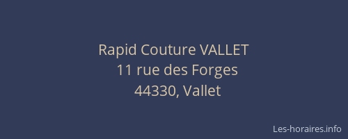 Rapid Couture VALLET