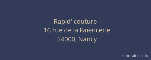 Rapid' couture