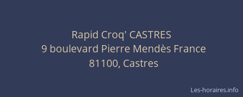 Rapid Croq' CASTRES