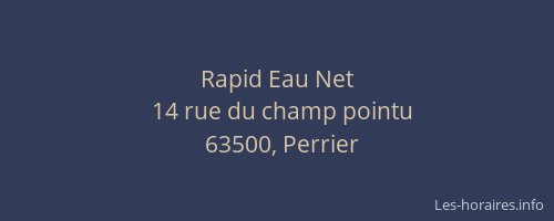 Rapid Eau Net