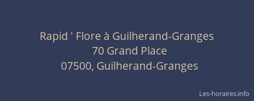 Rapid ' Flore à Guilherand-Granges