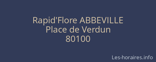 Rapid'Flore ABBEVILLE