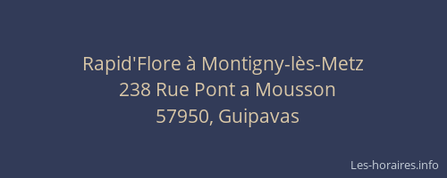 Rapid'Flore à Montigny-lès-Metz