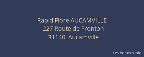 Rapid'Flore AUCAMVILLE