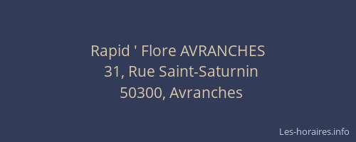 Rapid ' Flore AVRANCHES