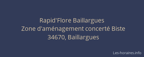 Rapid'Flore Baillargues