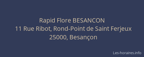 Rapid Flore BESANCON