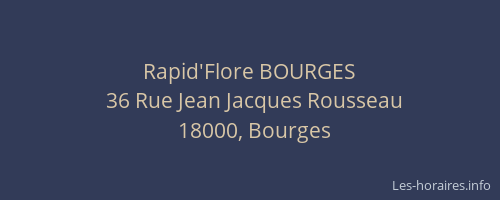 Rapid'Flore BOURGES
