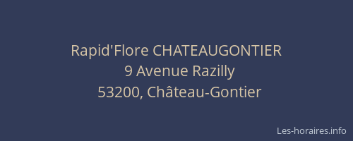 Rapid'Flore CHATEAUGONTIER