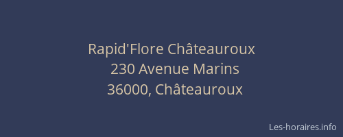 Rapid'Flore Châteauroux