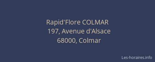 Rapid'Flore COLMAR