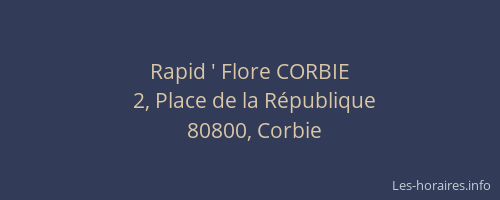 Rapid ' Flore CORBIE
