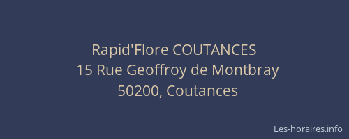 Rapid'Flore COUTANCES