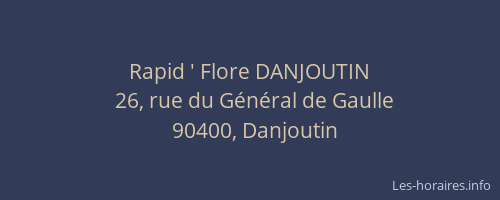 Rapid ' Flore DANJOUTIN