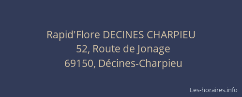 Rapid'Flore DECINES CHARPIEU