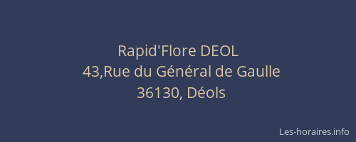 Rapid'Flore DEOL
