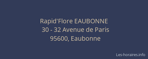 Rapid'Flore EAUBONNE
