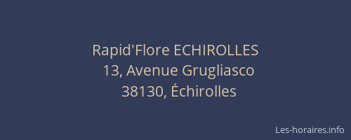 Rapid'Flore ECHIROLLES