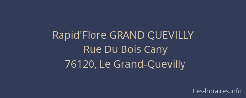 Rapid'Flore GRAND QUEVILLY