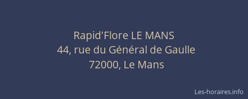Rapid'Flore LE MANS