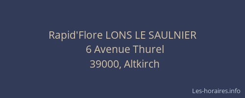 Rapid'Flore LONS LE SAULNIER