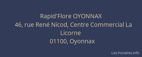 Rapid'Flore OYONNAX