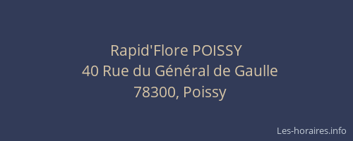 Rapid'Flore POISSY