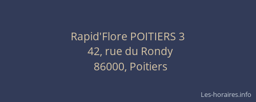 Rapid'Flore POITIERS 3