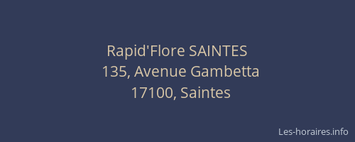 Rapid'Flore SAINTES