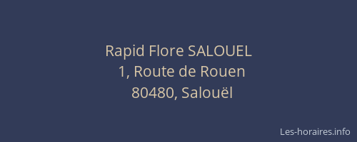 Rapid Flore SALOUEL