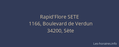 Rapid'Flore SETE