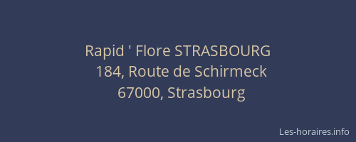 Rapid ' Flore STRASBOURG
