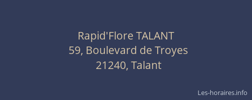 Rapid'Flore TALANT