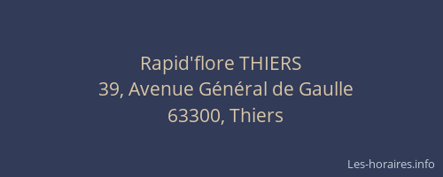 Rapid'flore THIERS