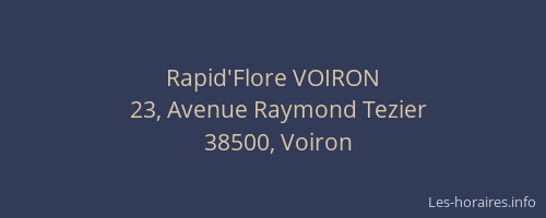 Rapid'Flore VOIRON