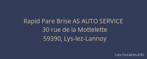 Rapid Pare Brise AS AUTO SERVICE