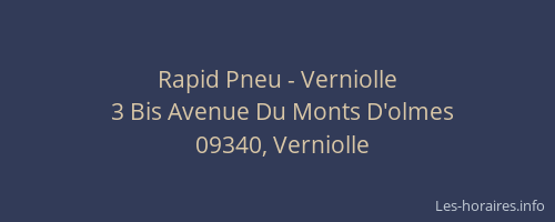 Rapid Pneu - Verniolle