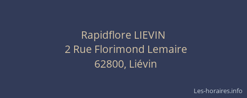 Rapidflore LIEVIN