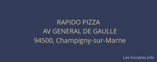RAPIDO PIZZA