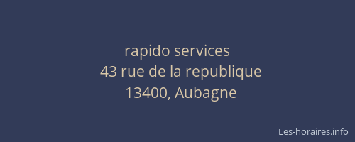 rapido services