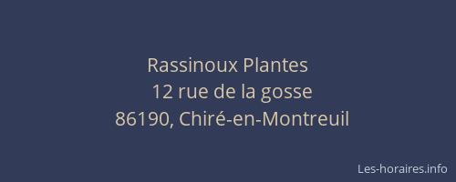 Rassinoux Plantes