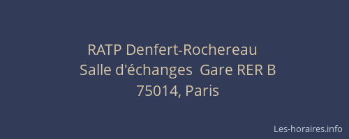 RATP Denfert-Rochereau 