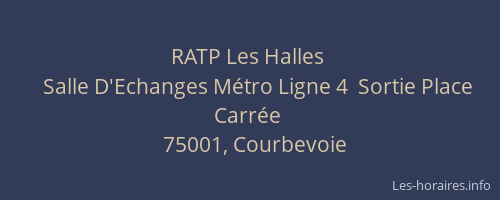 RATP Les Halles 