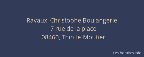 Ravaux  Christophe Boulangerie