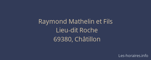 Raymond Mathelin et Fils