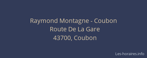 Raymond Montagne - Coubon