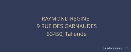 RAYMOND REGINE