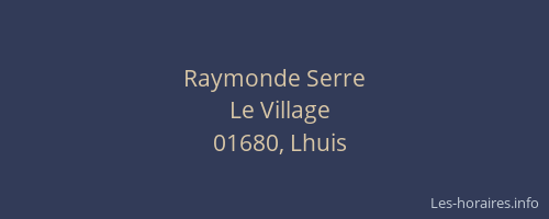 Raymonde Serre