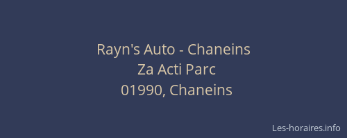 Rayn's Auto - Chaneins